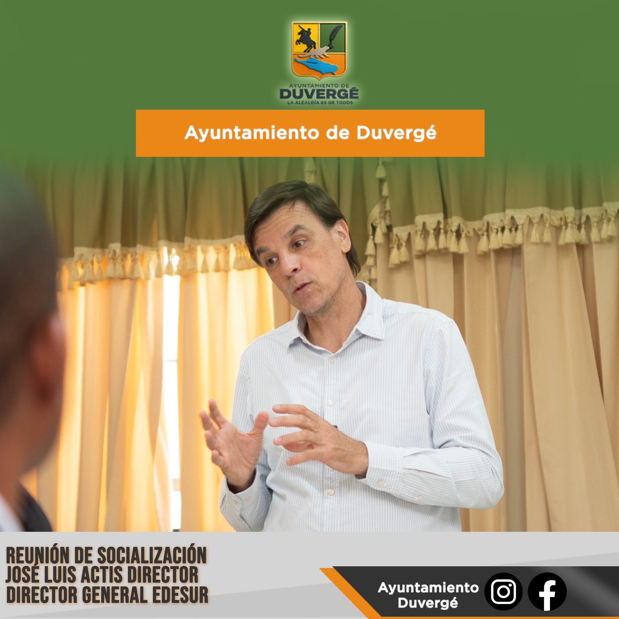 REUNIÓN DE SOCIALIZACIÓN CON JOSÉ LUIS ACTIS «DIRECTOR GENERAL DE EDESUR»
